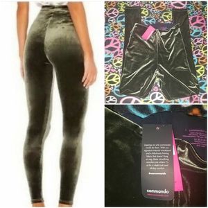 Commando Control Velvet Perfect Control Slimming Leggings Dark Olive sz Large